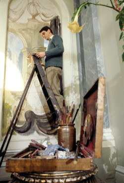 Jeremy Irons as Charles, painting the Garden Hall 